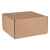 Коробка подарочная BOX, размер 20,5*21* 11см, картон МГК бур., самосборная, Цвет: коричневый
