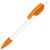 TRIS, ручка шариковая, белый корпус/оранжевый, пластик, Цвет: белый, оранжевый