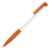 N13, ручка шариковая с грипом, пластик, белый, оранжевый, Цвет: белый, оранжевый