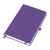 Бизнес-блокнот 'Justy', 130*210 мм, ярко-фиолетовый,  тв. обложка,  резинка 7 мм, блок-линейка, Цвет: фиолетовый