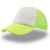 Бейсболка 'RAPPER', 5 клиньев, пластиковая застежка, желтый с белым,100% полиэстер,плотность 80 г/м2, Цвет: светло-зеленый, серый