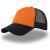 Бейсболка 'RAPPER',5 клиньев,пластиковая застежка,оранжевый с черным,100% полиэстер,плотность80 г/м2, Цвет: оранжевый, черный