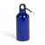 Бутылка для воды 'Mento-1', алюминиевая, с карабином, 400 мл., синий, Цвет: синий