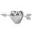 Мемо-холдер  'Сердце', 8х3,8х3,5 см, металл, лазерная гравировка, Цвет: серебристый