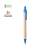 Ручка шариковая DESOK, синий, переработанный картон, пшеничная солома, ABS пластик, 13,7 см, Цвет: синий, изображение 2