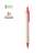 Ручка шариковая DESOK, красный, переработанный картон, пшеничная солома, ABS пластик, 13,7 см, Цвет: красный, изображение 2