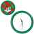 Часы настенные 'ПРОМО' разборные , зеленый,  D28,5 см, пластик, Цвет: зеленый, Размер: D28,5 см