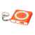 Брелок-рулетка с фонариком Книга, 1м, 1м, 719454p, Цвет: оранжевый, Размер: 1м