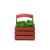 Композиция Корзинка со мхом, 4500605, Цвет: зеленый,темно-красный