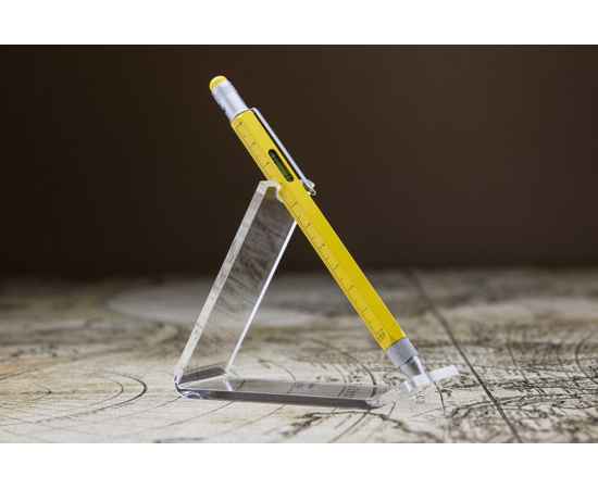 Ручка шариковая Construction, мультиинструмент, желтая, Цвет: желтый, Размер: 15х1х1 с, изображение 7