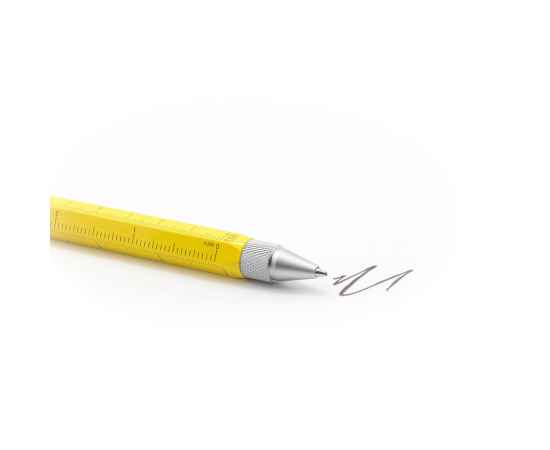 Ручка шариковая Construction, мультиинструмент, желтая, Цвет: желтый, Размер: 15х1х1 с, изображение 2