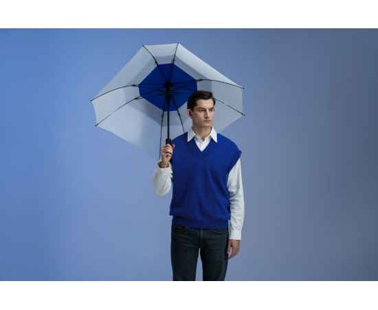 Квадратный зонт-трость Octagon, синий с белым, Цвет: синий, Размер: длина 85 см, изображение 5