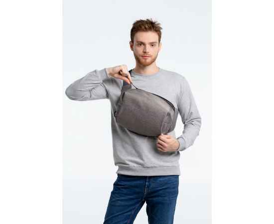Рюкзак на одно плечо Tweed, серый, Цвет: серый, Размер: 24х34х13 см, изображение 13