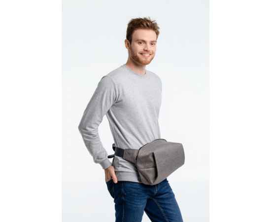 Рюкзак на одно плечо Tweed, серый, Цвет: серый, Размер: 24х34х13 см, изображение 14