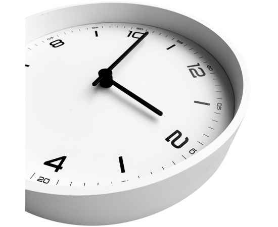 Часы настенные Ice, белые, Цвет: белый, Размер: диаметр 29 см, изображение 4