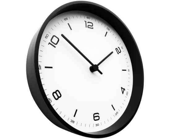 Часы настенные Weis, белые с черным, Цвет: черный, Размер: диаметр 29 см, изображение 2
