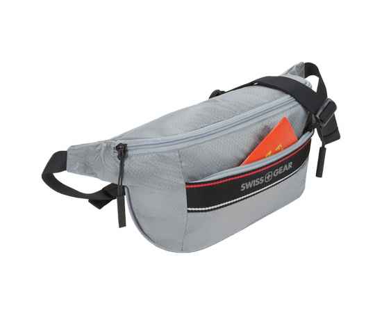 Поясная сумка Swissgear, светло-серая, Цвет: серый, Размер: 38x5x15 см, изображение 2