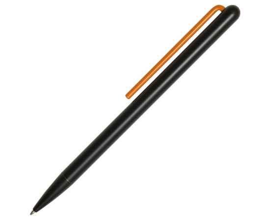 Шариковая ручка GrafeeX в чехле, черная с оранжевым, Цвет: черный, оранжевый