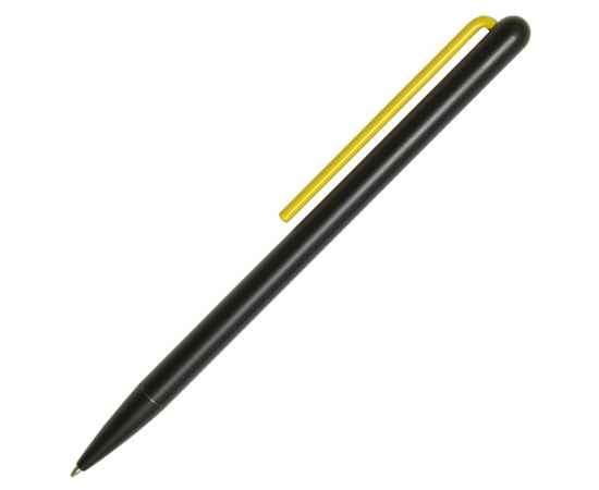 Шариковая ручка GrafeeX в чехле, черная с желтым, Цвет: черный, желтый