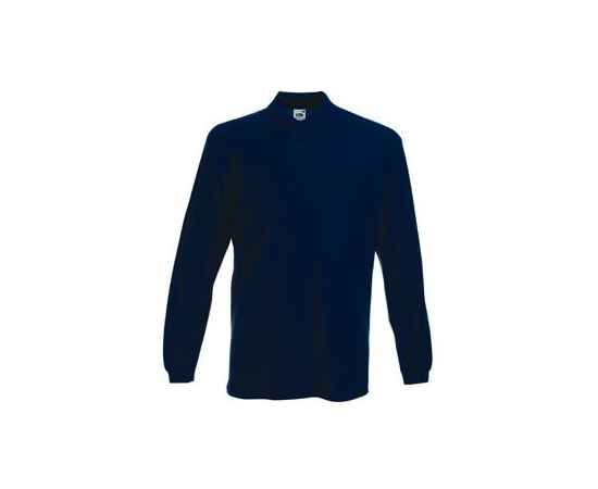 Поло 'Long Sleeve Polo', темно-синий_2XL, 100% х/б, 180 г/м2, Цвет: темно-синий