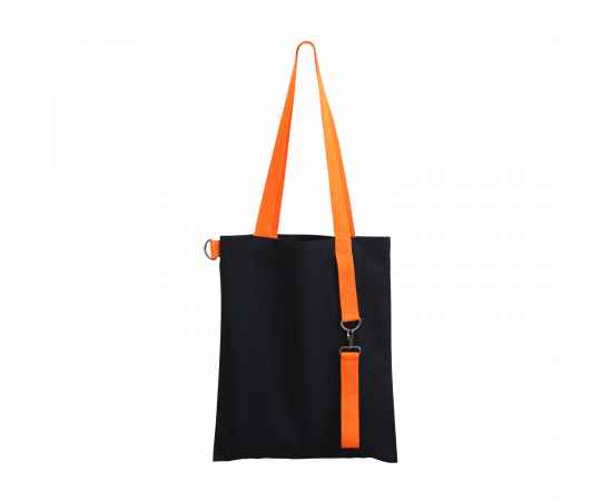 Шоппер Superbag black (чёрный с оранжевым), Цвет: чёрный с оранжевым