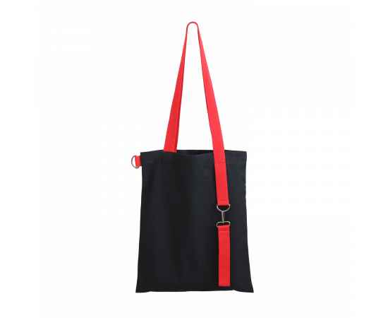 Шоппер Superbag black (чёрный с красным), Цвет: чёрный с красным
