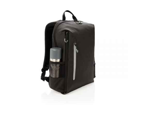 Рюкзак для ноутбука Lima 15' с RFID защитой и разъемом USB, Черный, Цвет: черный, серый, Размер: Длина 29 см., ширина 12 см., высота 41 см., изображение 4