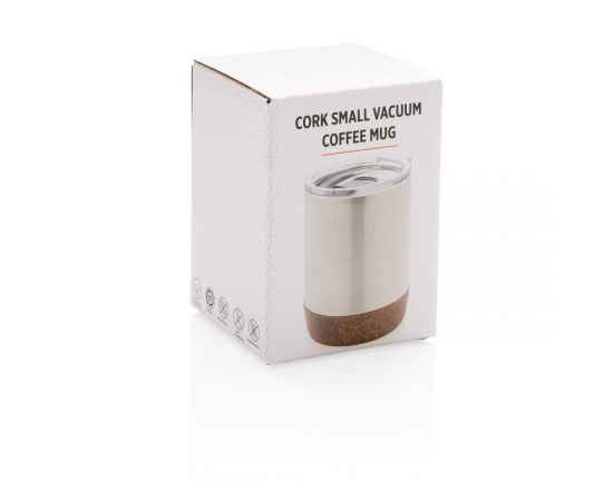 Вакуумная термокружка Cork для кофе, 180 мл, Серый, Цвет: серебряный, Размер: , высота 10 см., диаметр 7,2 см., изображение 6