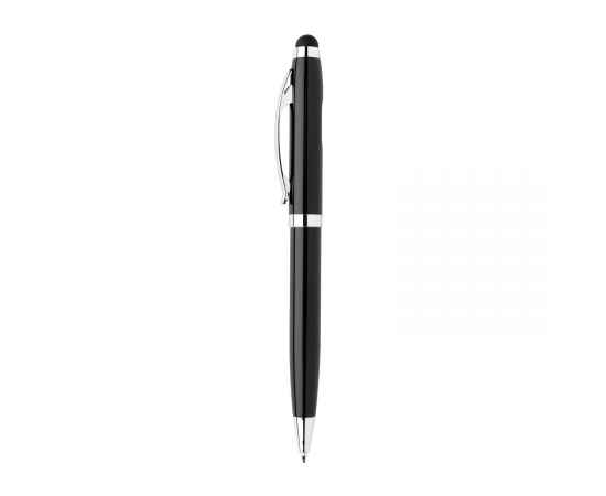 Ручка-стилус Deluxe с фонариком COB, черный,, Цвет: черный, Размер: , ширина 1,2 см., высота 14,2 см., изображение 4