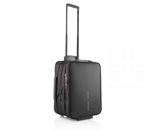 Складной чемодан на колесах Flex, Черный, Цвет: черный, Размер: Длина 39 см., ширина 15,5 см., высота 51 см., изображение 4