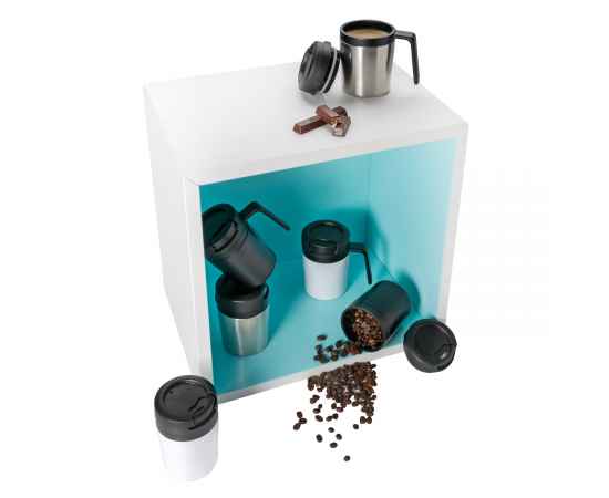 Термокружка Coffee-to-go, Серый, Цвет: серебряный, Размер: , высота 10 см., диаметр 7 см., изображение 11