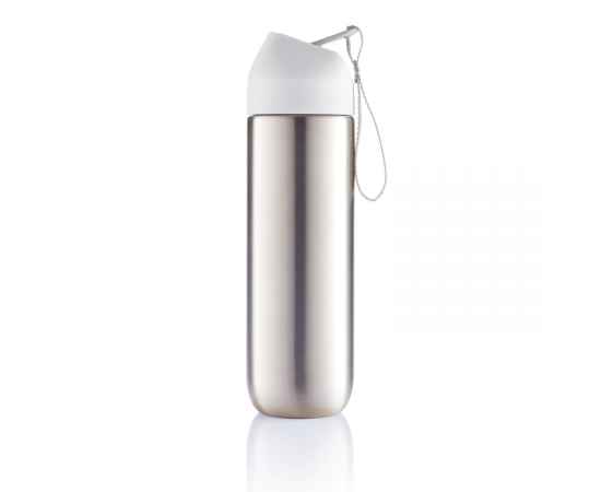 Металлическая бутылка для воды Neva, 500 мм, Белый, Цвет: белый, серый, Размер: , высота 22,2 см., диаметр 6,2 см., изображение 4