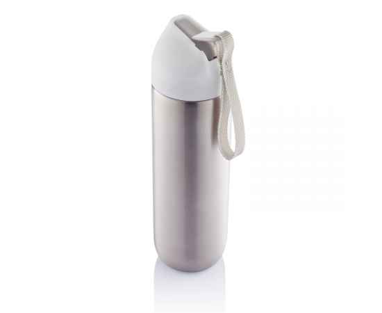 Металлическая бутылка для воды Neva, 500 мм, Белый, Цвет: белый, серый, Размер: , высота 22,2 см., диаметр 6,2 см., изображение 7