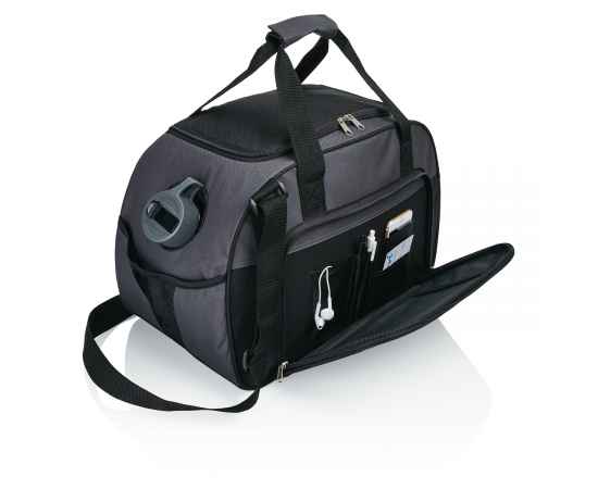 Дорожная сумка Supreme, Черный, Цвет: темно-серый, черный, Размер: Длина 24,5 см., ширина 29 см., высота 46 см., изображение 4
