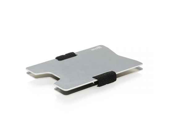 Алюминиевый чехол для карт с защитой от сканирования RFID, Черный, Цвет: серебряный, черный, Размер: , ширина 5,8 см., высота 8,8 см., изображение 3