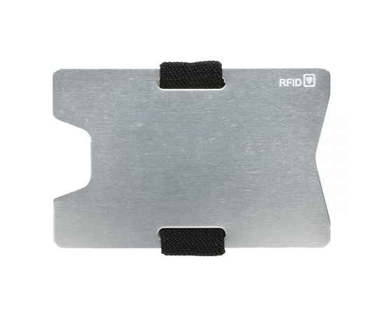 Алюминиевый чехол для карт с защитой от сканирования RFID, Черный, Цвет: серебряный, черный, Размер: , ширина 5,8 см., высота 8,8 см., изображение 4