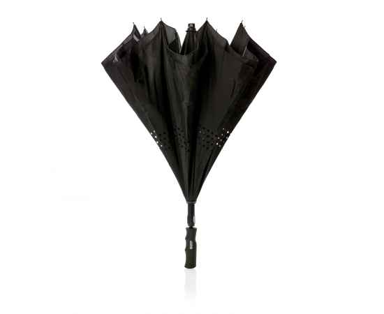 Автоматический двухсторонний зонт Swiss peak, d105 см, Черный, Цвет: черный, Размер: , высота 75 см., диаметр 105 см., изображение 5