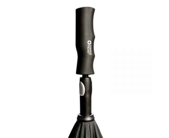 Автоматический двухсторонний зонт Swiss peak, d105 см, Черный, Цвет: черный, Размер: , высота 75 см., диаметр 105 см., изображение 7