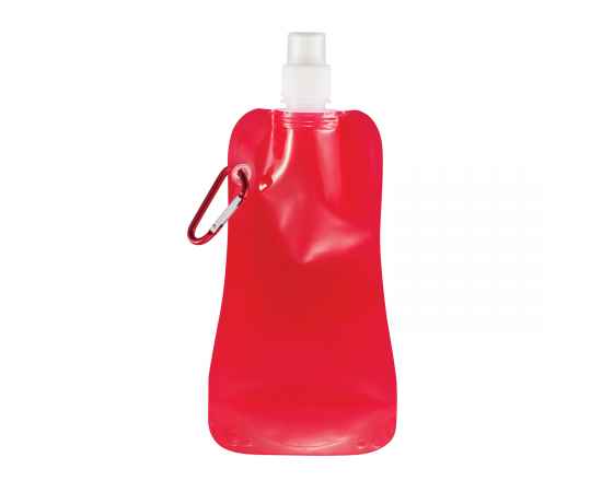 Складная бутылка для воды, 400 мл, Белый, Цвет: красный, белый, Размер: Длина 27 см., ширина 11,2 см., высота 3 см., изображение 4