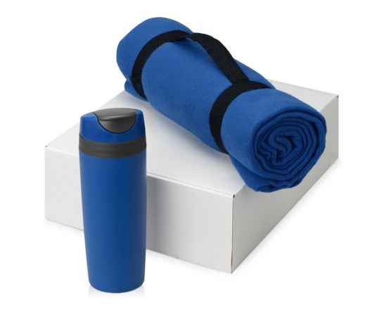 Подарочный набор Cozy с пледом и термокружкой, 700360.06, Цвет: синий, Объем: 450