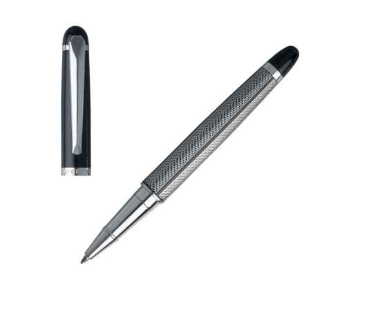 Ручка-роллер Alesso Navy, черный,серебристый, USW8175N, Цвет: черный,серебристый