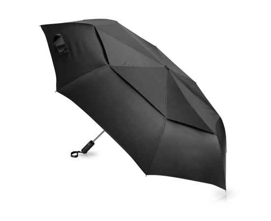 Зонт складной Canopy с большим двойным куполом (d126 см), 908207, Цвет: черный