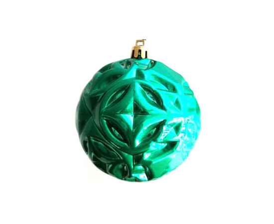 Новогодний ёлочный шар Рельеф, 87349, Цвет: зеленый