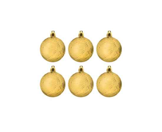 Набор ёлочных шаров Ассорти, 87315, Цвет: золотистый