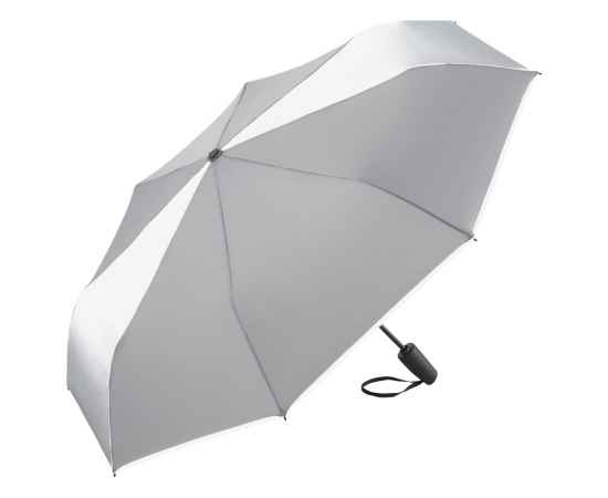 Зонт складной ColorReflex со светоотражающими клиньями, полуавтомат, 100143, Цвет: серый