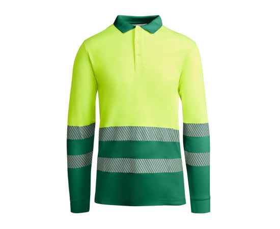 Рубашка поло Atrio с длинным рукавом мужская, S, 9319HV52221S, Цвет: зеленый,неоновый желтый, Размер: S