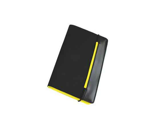 Визитница 'New Style' на резинке  ( (60 визиток), черный с желтым, 19,8х12х2 см, нейлон,, Цвет: желтый, черный