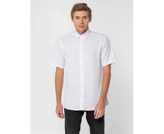 Рубашка мужская с коротким рукавом Collar, белая, размер 42; 176, Цвет: белый, Размер: 42 / 176