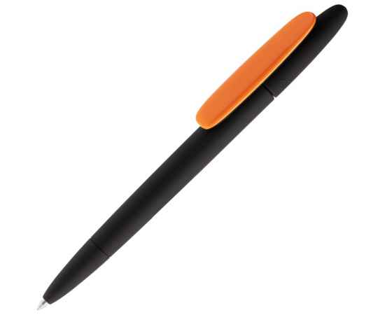 Ручка шариковая Prodir DS5 TRR-P Soft Touch, черная с оранжевым