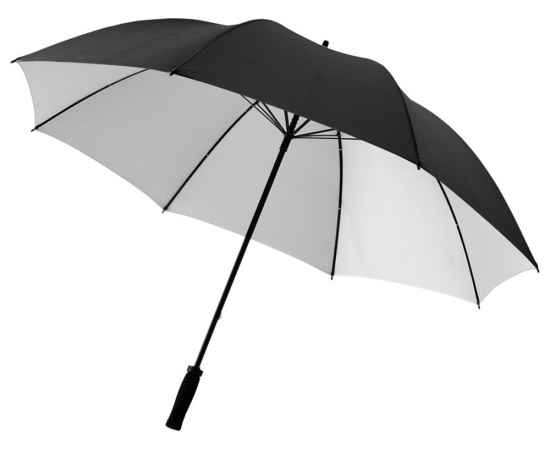 Зонт-трость Yfke, 10904284, Цвет: черный,серебристый